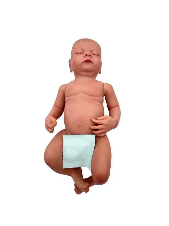 None Other - Realistic Vinyl Newborn Baby Doll Anatomical Male Full Body Silicone-Like Skin